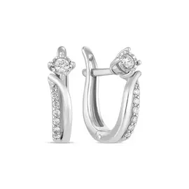 Золотые серьги c бриллиантами