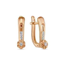 Золотые серьги c бриллиантами