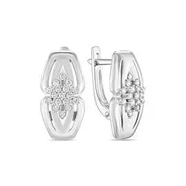 Золотые серьги c бриллиантами