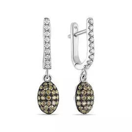 Золотые серьги c бриллиантами