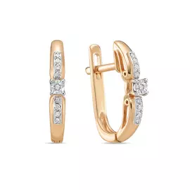 Золотые серьги c бриллиантами