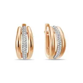 Золотые серьги c бриллиантами