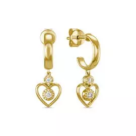 Золотые серьги c бриллиантами