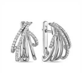 Золотые серьги c бриллиантами