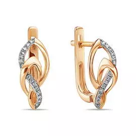 Золотые серьги c бриллиантами