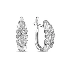 Золотые серьги c бриллиантами