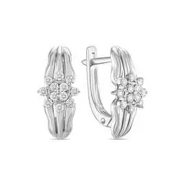 Золотые серьги c бриллиантами