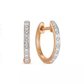 Золотые серьги c бриллиантами