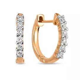 Золотые серьги c бриллиантами