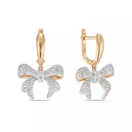 Золотые серьги c бриллиантами