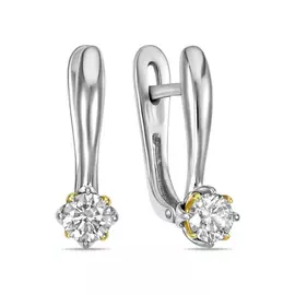 Золотые серьги c бриллиантами