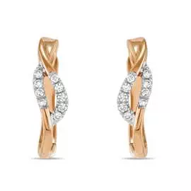 Золотые серьги c бриллиантами