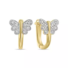 Золотые серьги c бриллиантами