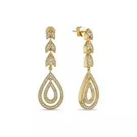 Золотые Серьги c бриллиантами