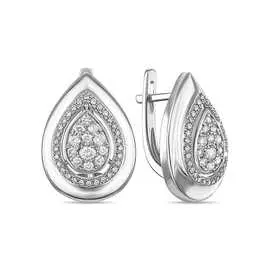 Золотые серьги c бриллиантами