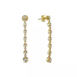 Золотые Серьги c бриллиантами