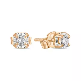 Золотые Серьги c бриллиантами