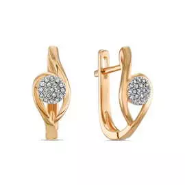 Золотые серьги c бриллиантами