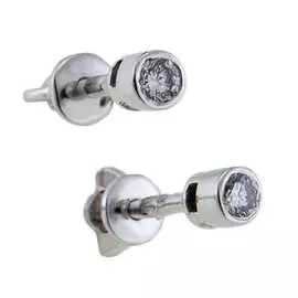 Золотые серьги c бриллиантами