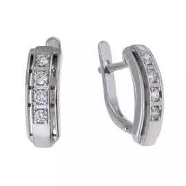 Золотые серьги c бриллиантами