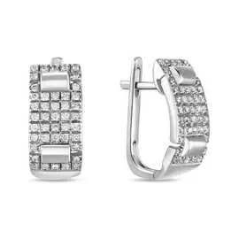 Золотые серьги c бриллиантами