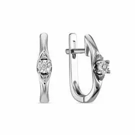 Золотые серьги c бриллиантами