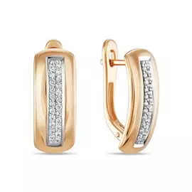 Золотые серьги c бриллиантами