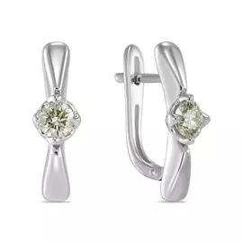 Золотые серьги c бриллиантами