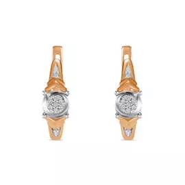 Золотые серьги c бриллиантами