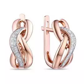 Золотые серьги c бриллиантами