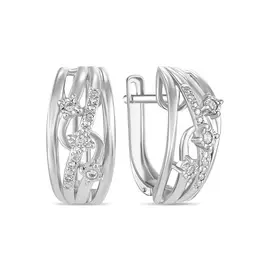 Золотые серьги c бриллиантами