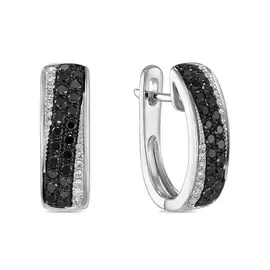 Золотые серьги c бриллиантами