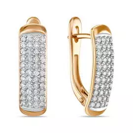 Золотые серьги c бриллиантами