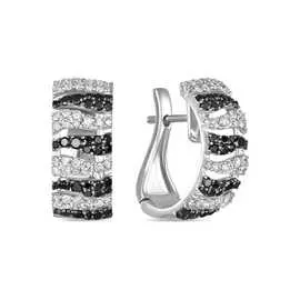 Золотые серьги c бриллиантами