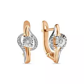 Золотые Серьги c бриллиантами