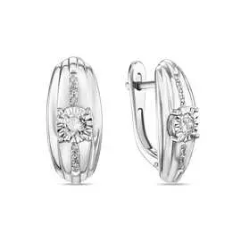 Золотые серьги c бриллиантами