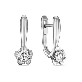 Золотые серьги c бриллиантами