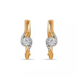 Золотые серьги c бриллиантами