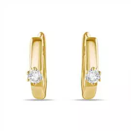 Золотые серьги c бриллиантами