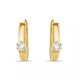 Золотые серьги c бриллиантами