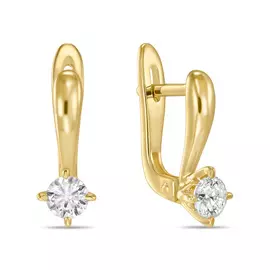 Золотые серьги c бриллиантами