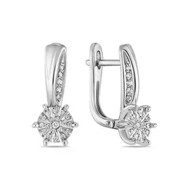 Золотые серьги c бриллиантами