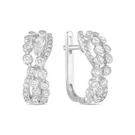 Золотые серьги c бриллиантами