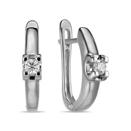 Золотые серьги c бриллиантами