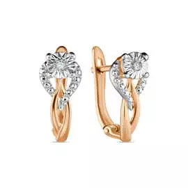 Золотые Серьги c бриллиантами