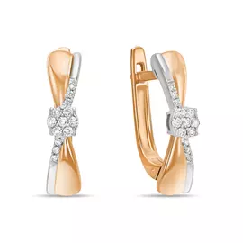 Золотые серьги c бриллиантами