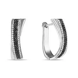 Золотые серьги c бриллиантами