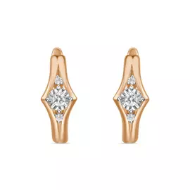 Золотые Серьги c бриллиантами