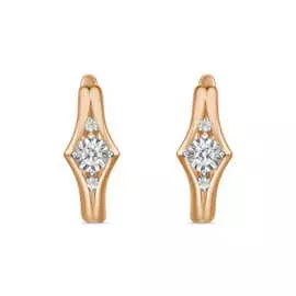 Золотые Серьги c бриллиантами