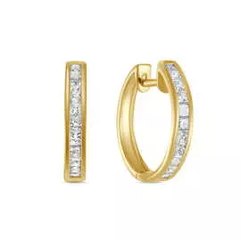 Золотые серьги c бриллиантами